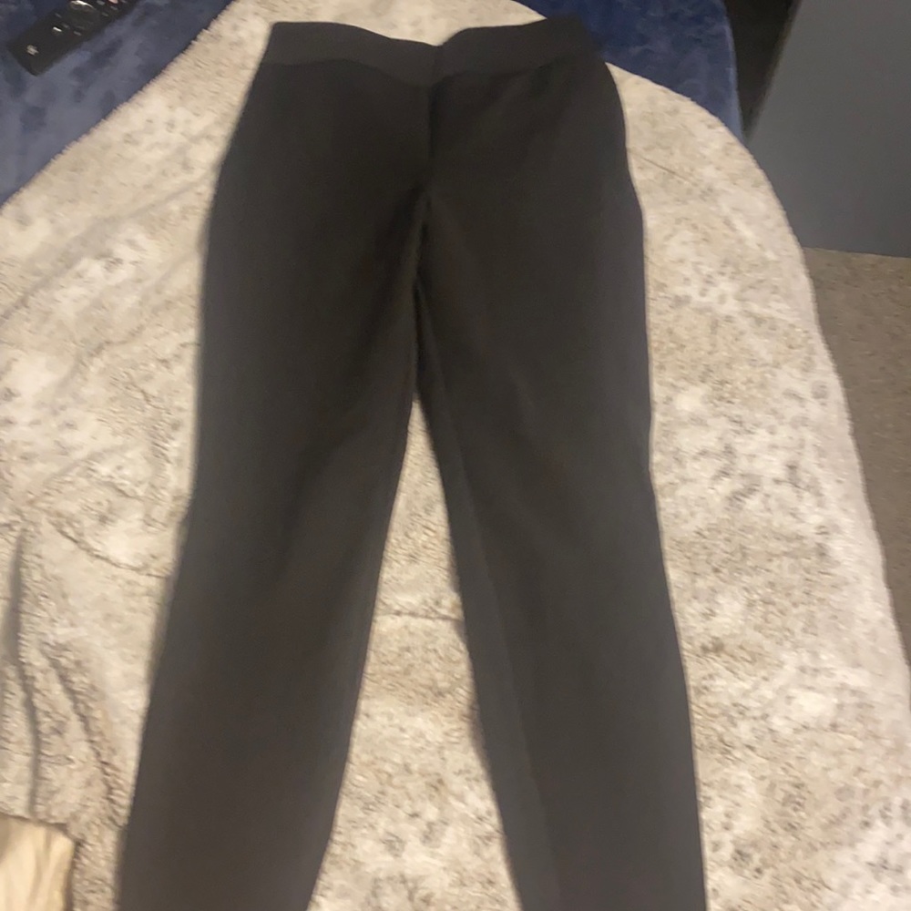 Black pants stretch side zipper